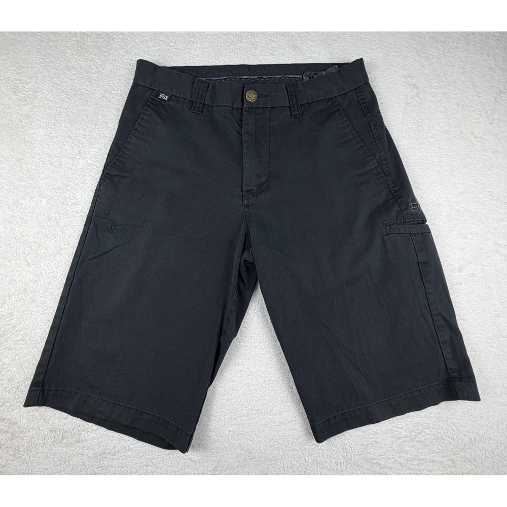 FOX RACING Chino Shorts 30‎ Men's Black Bottoms Boardshorts 12" Inseam